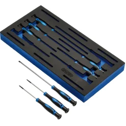 Extra Long Precision Screwdriver Set in 1/4 Drawer EVA Insert Tray (8 Piece)