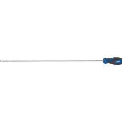 Extra Long Reach Soft Grip Plain Slot Screwdriver, 6 x 450mm