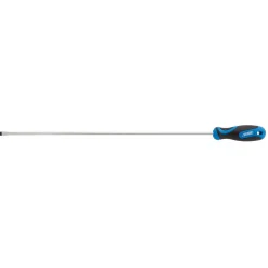 Extra Long Reach Soft Grip Plain Slot Screwdriver, 6 x 450mm