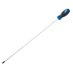 Extra Long Reach Soft Grip PZ Type Screwdriver, No.2 x 450mm