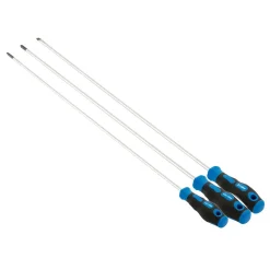 Extra Long Reach Soft Grip Screwdriver Set, 450mm (3 Piece)