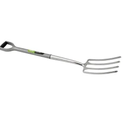 Extra Long Stainless Steel Garden Fork with Soft Grip