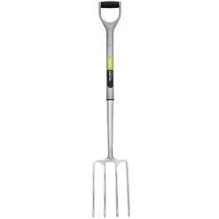 Extra Long Stainless Steel Garden Fork with Soft Grip