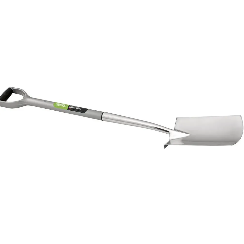 Extra Long Stainless Steel Garden Spade with Soft Grip