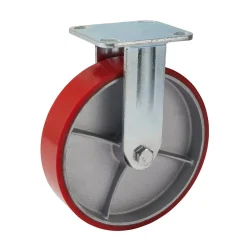 Fixed Plate Fixing Heavy Duty Polyurethane Wheel, 200mm Diameter, S.W.L. 500kg