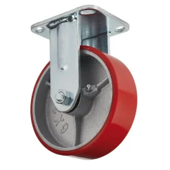 Fixed Plate Fixing Heavy Duty Polyurethane Wheel, 160mm Diameter, S.W.L. 400kg