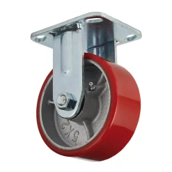 Fixed Plate Fixing Heavy Duty Polyurethane Wheel, 125mm Diameter, S.W.L. 300kg