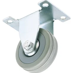 Fixed Plate Fixing Rubber Castor, 50mm Diameter, S.W.L. 50kg