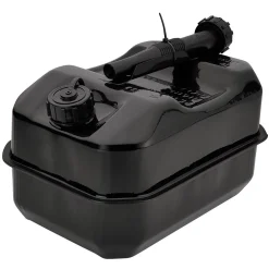 Flat Steel Fuel Can, 10L, Black