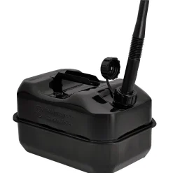 Flat Steel Fuel Can, 10L, Black
