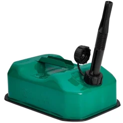 Flat Steel Fuel Can, 5L, Green