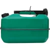 Flat Steel Fuel Can, 10L, Green