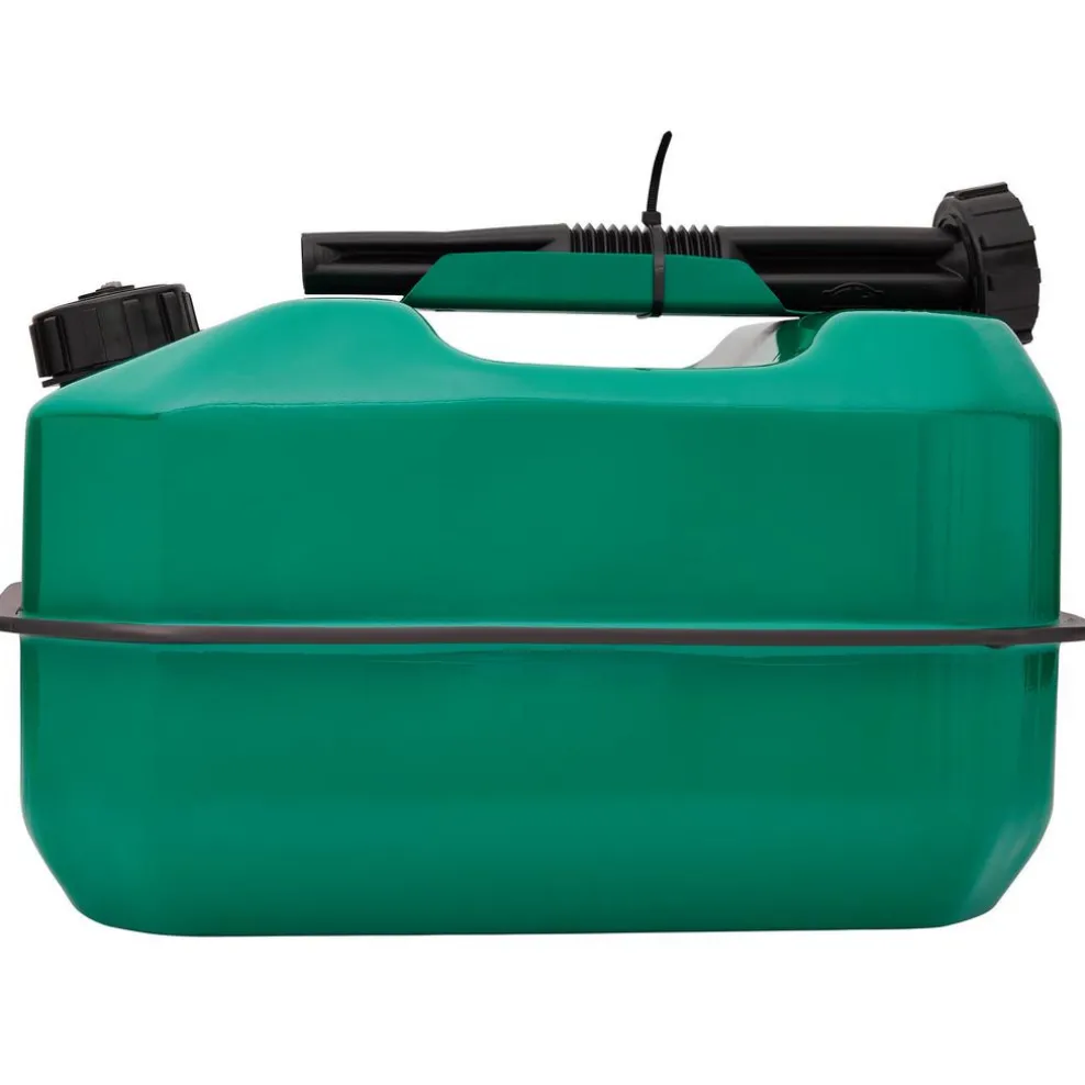 Flat Steel Fuel Can, 10L, Green