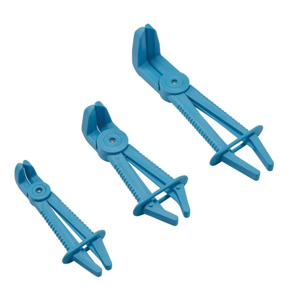 Flexible Hose Clamp Set with 90 Degree Jaws (3 Piece)