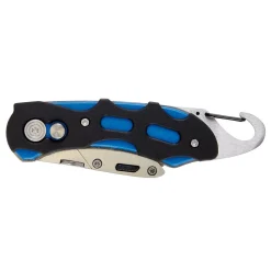 Folding Trimming Knife with Belt Clip, Blue