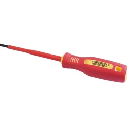Fully Insulated Plain Slot Screwdriver, 4 x 100mm (Sold Loose)