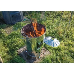 Galvanised Garden Incinerator, 85L