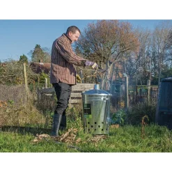 Galvanised Garden Incinerator, 85L