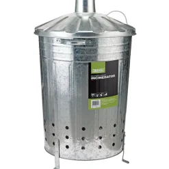 Galvanised Garden Incinerator, 85L