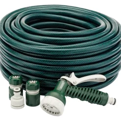 Garden Hose and Spray Gun Kit, 12mm Bore, 30m