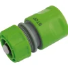 Garden Hose Connector with Water Stop Feature, 1/2"