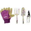 Garden Tool Set with Floral Pattern (4 Piece)