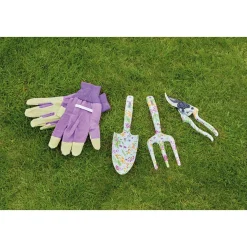 Garden Tool Set with Floral Pattern (4 Piece)