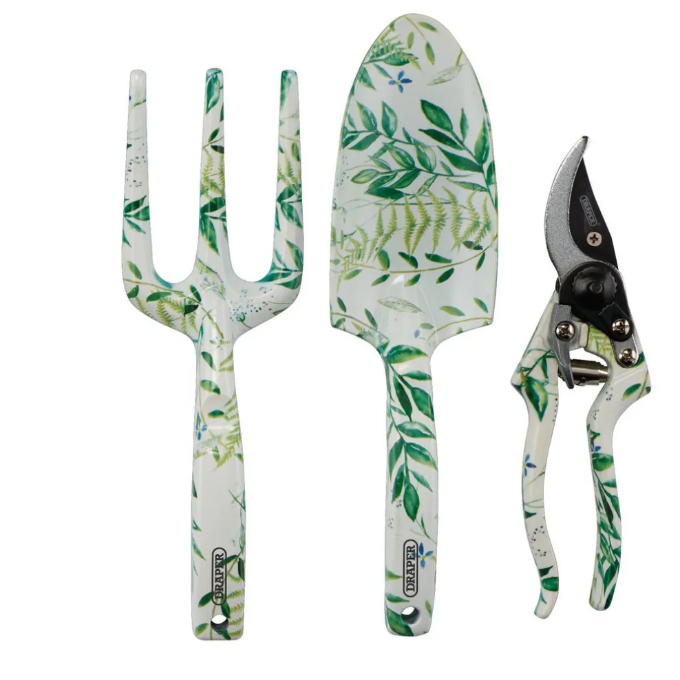 Garden Tool Set with Floral Pattern (3 Piece)