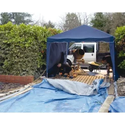 Gazebo Side Panels, 3 x 1.9m, Blue (Pack of 2)