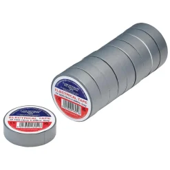 Grey PVC Electrical Insulation Tape, 19mm x 20m (Pack of 10)