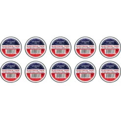 Grey PVC Electrical Insulation Tape, 19mm x 20m (Pack of 10)