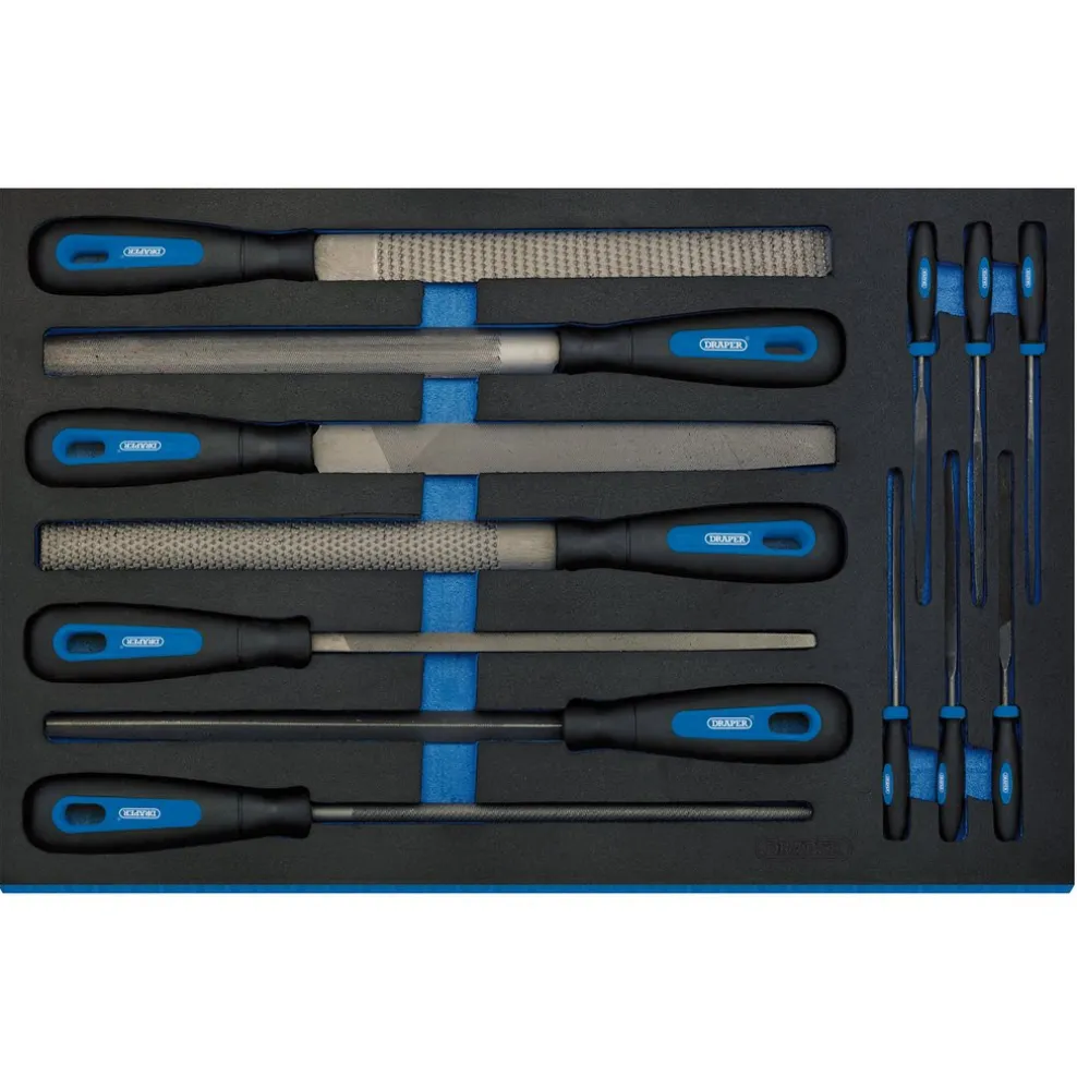 Hand File Set in 3/4 Drawer EVA Insert Tray (13 Piece)