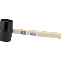 Hardwood Shaft Rubber Mallet, 620g/22oz
