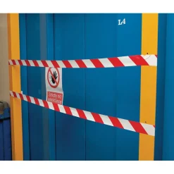Hazard Tape Roll, 33m x 50mm, Red and White