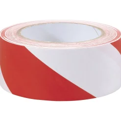 Hazard Tape Roll, 33m x 50mm, Red and White