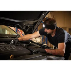 Headband with USB Rechargeable LED Torch, 1W, Black, One Size
