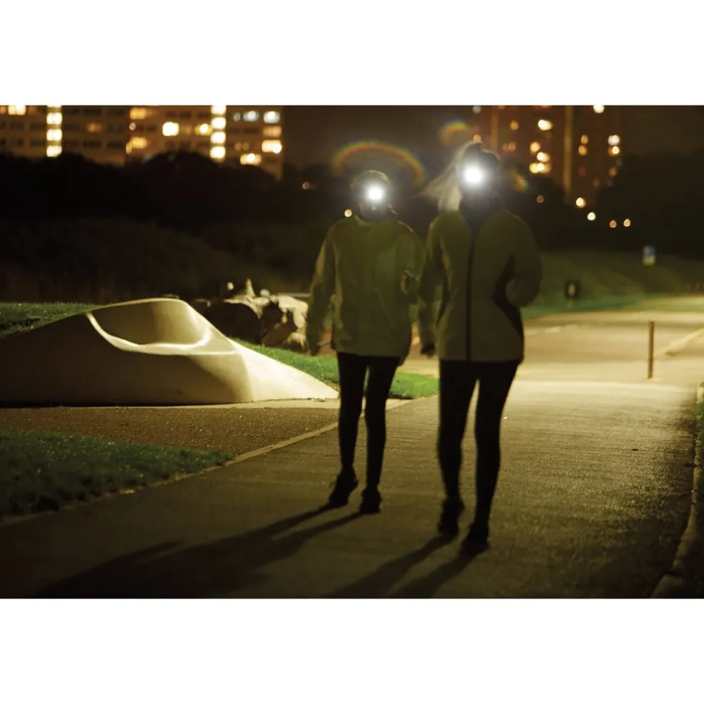 Headband with USB Rechargeable LED Torch, 1W, Black, One Size