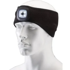 Headband with USB Rechargeable LED Torch, 1W, Black, One Size