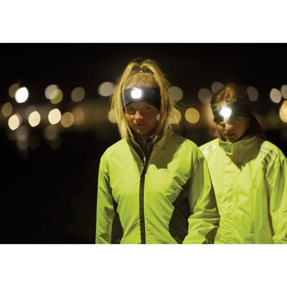 Headband with USB Rechargeable LED Torch, 1W, Black, One Size