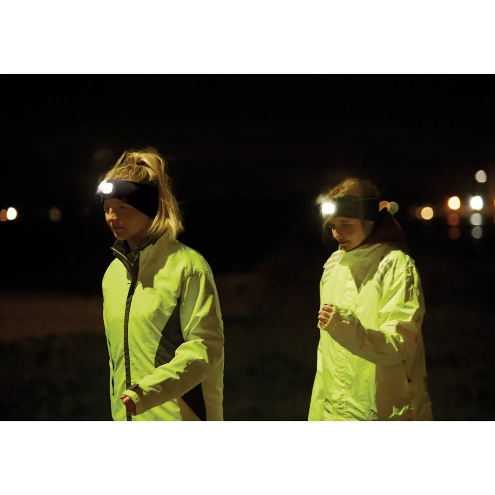 Headband with USB Rechargeable LED Torch, 1W, Black, One Size