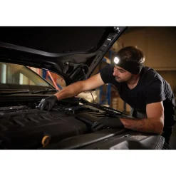 Headband with USB Rechargeable LED Torch, 1W, Black, One Size