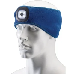 Headband with USB Rechargeable LED Torch, 1W, Blue, One Size