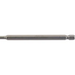 Hexagonal Insert Bit, 4mm, 1/4" Hex, 100mm Long (Pack of 1)