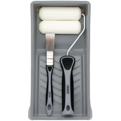 High-Density Foam Paint Roller and Brush Set with Soft Grip (5 Piece)