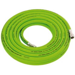 High Visibility Hybrid Air Hose, 10m x 8mm, 1/4" BSP, Green