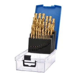 HSS Titanium Nitride Coated Drill Bit Set (25 Piece)