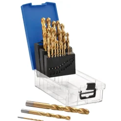 HSS Titanium Nitride Coated Drill Bit Set (25 Piece)