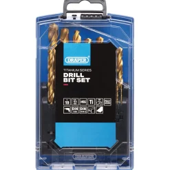 HSS Titanium Nitride Coated Drill Bit Set (19 Piece)
