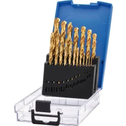 HSS Titanium Nitride Coated Drill Bit Set (19 Piece)