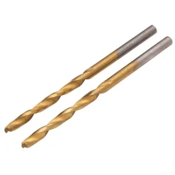 HSS Titanium Nitride Coated Drill Bit, 4 x 75mm (Pack of 2)